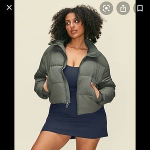 Girlfriend Collective Thyme Crop Puffer